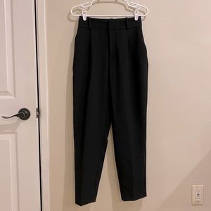 Zara Black Pleated Trousers — Size S